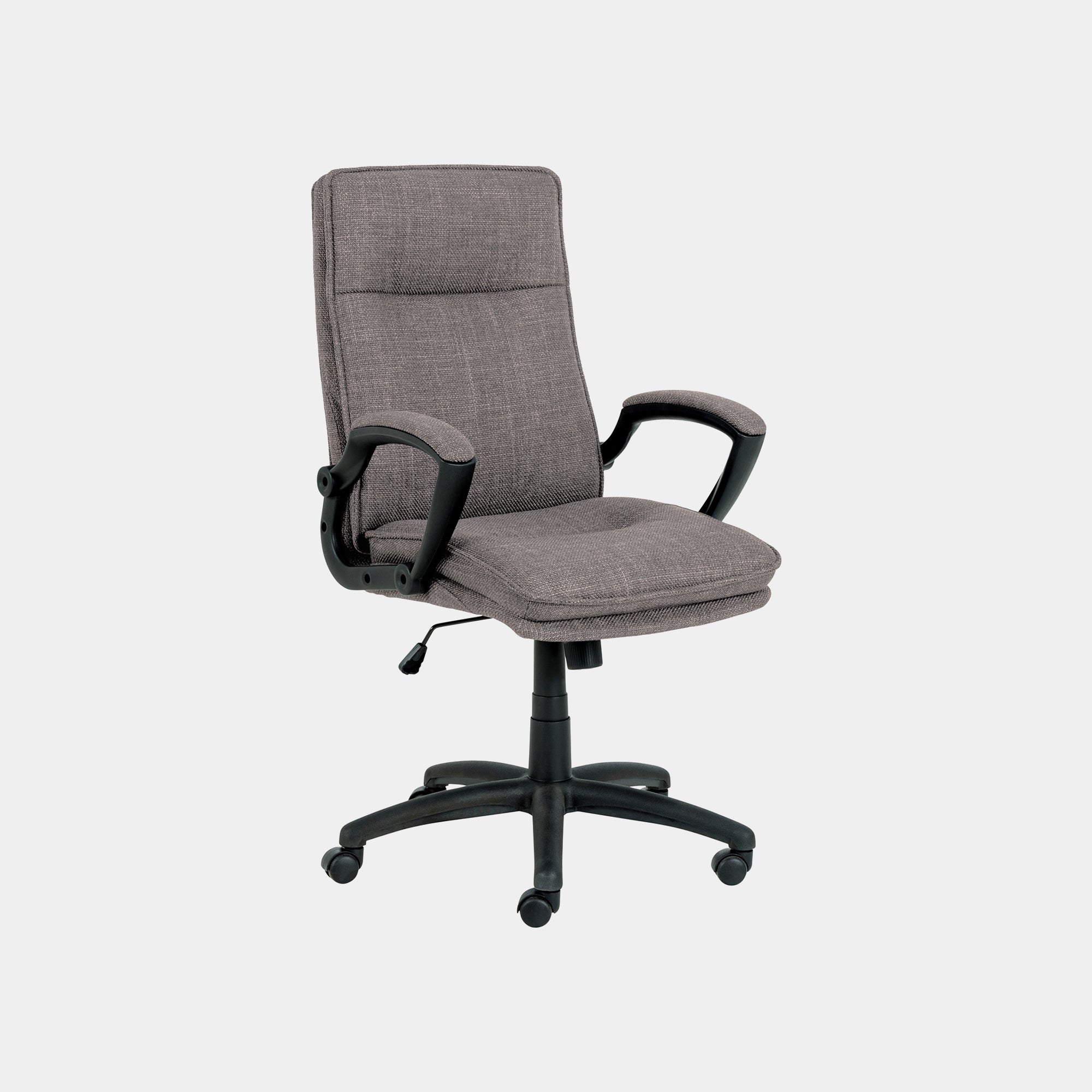 Desk Chair In Basel Light Grey/Brown Fabric (Assembly Required)
