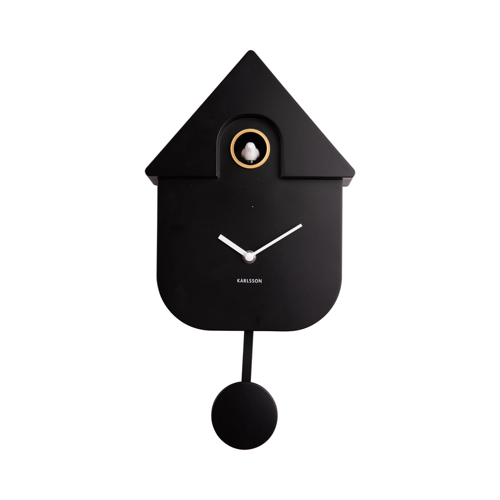 Modern Cuckoo - Wall Clock Black