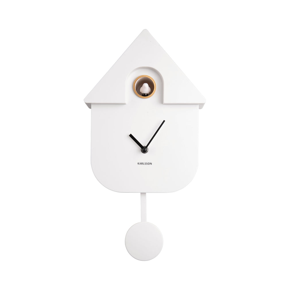 Modern Cuckoo - Wall Clock White