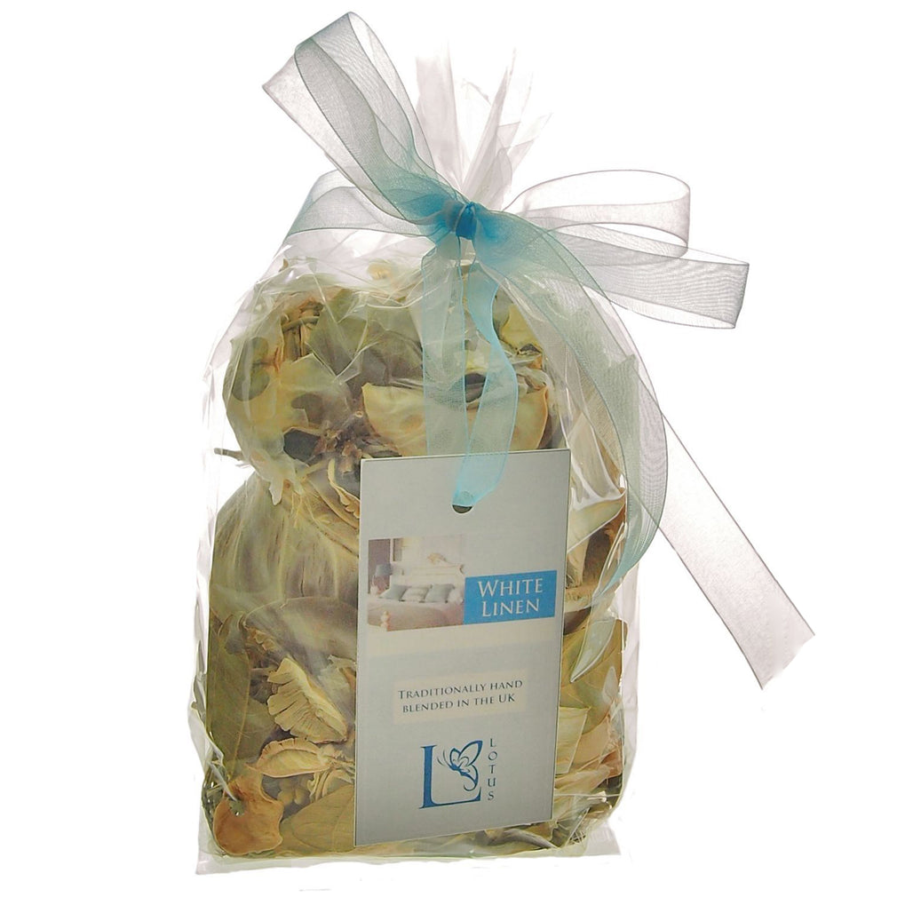 Pot Pourri Gift Bag White Linen