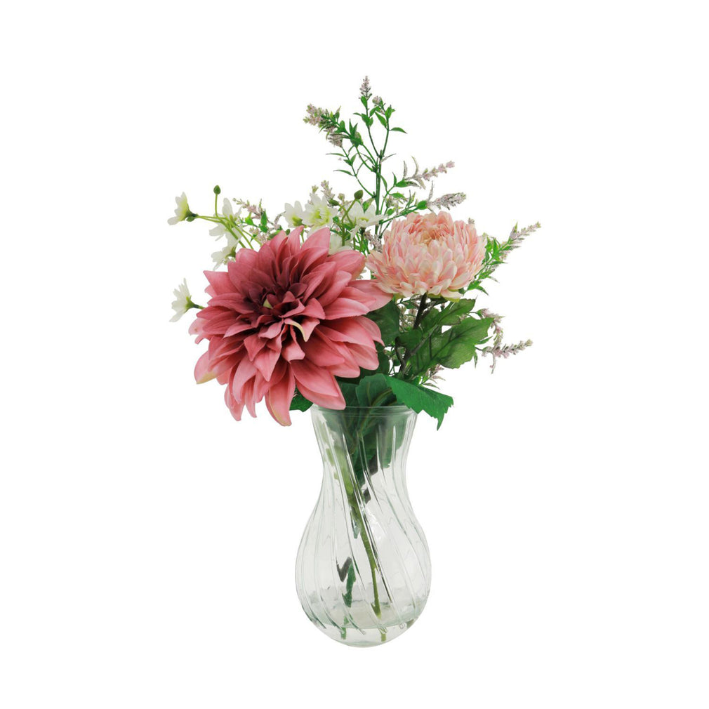 Monarch Dahlia & Chrysanthemum Arrangement in a Glass Jar