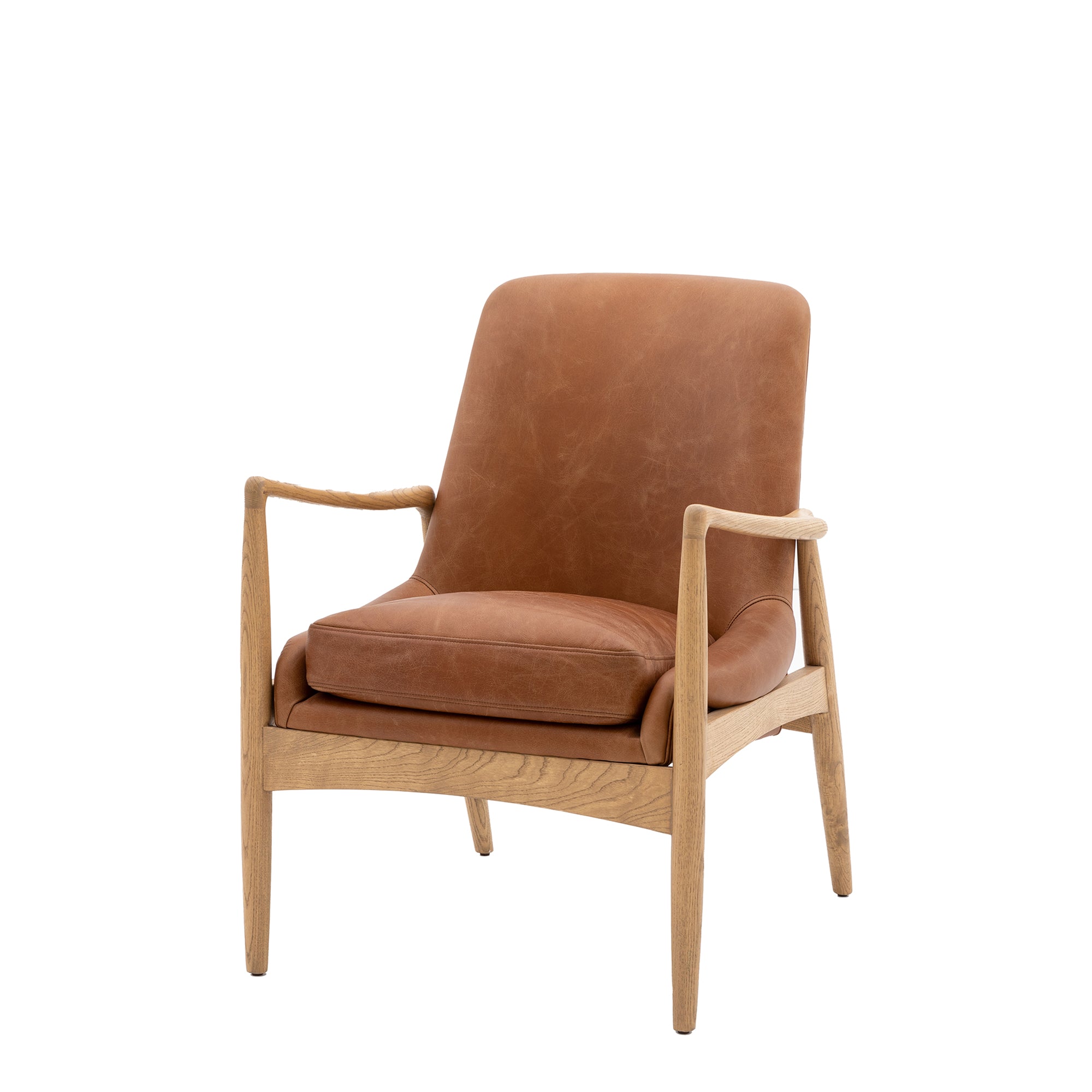 Theo - Chair In Leather Brown