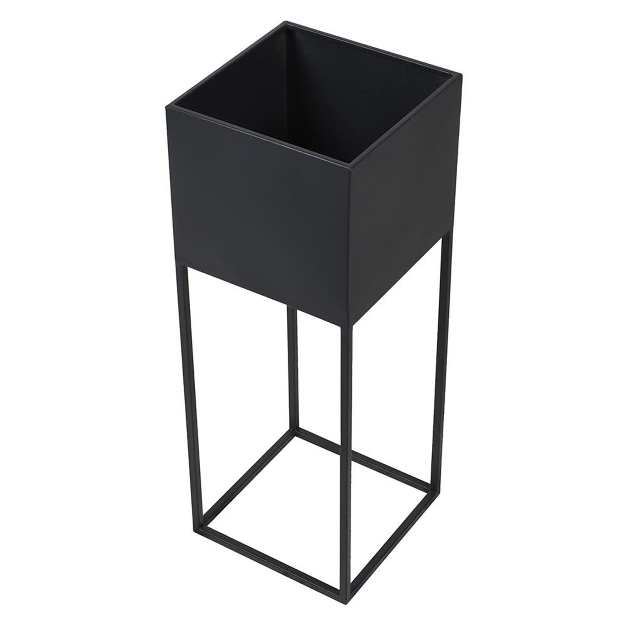 Box Planters on Black Stand - Set of 2