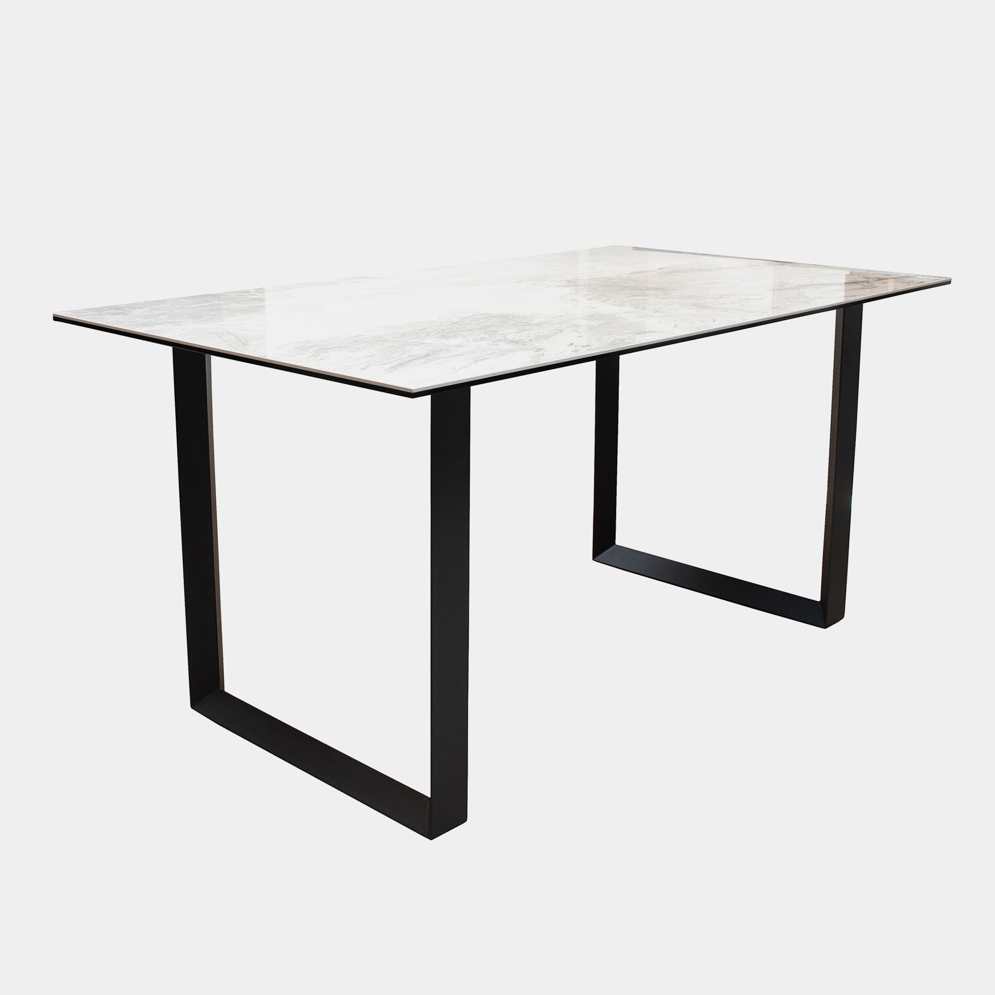 160cm Dining Table With C21 Ceramic Top Anthracite Frame