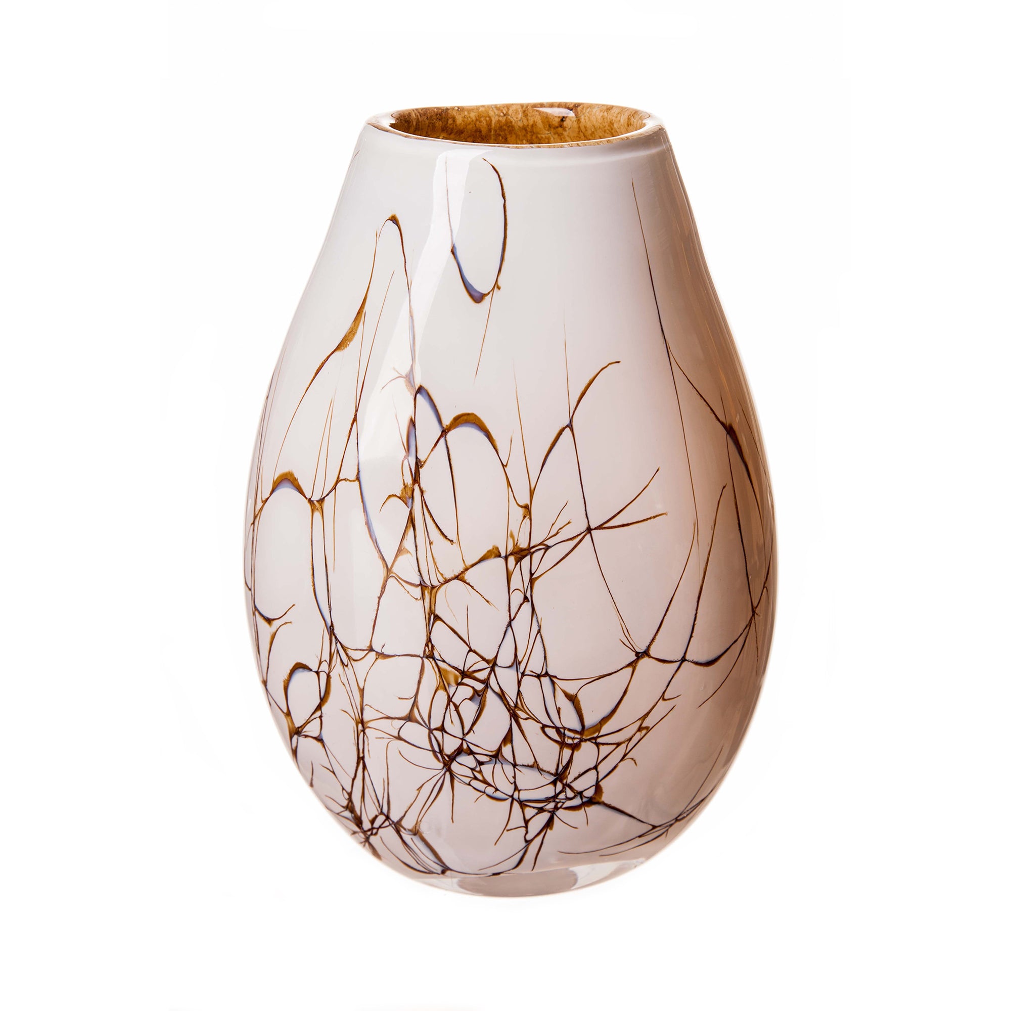 Oval Vase in Cream Marble 30cm (BA)