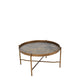 Leopold - Coffee Tray Table In Antique Gold Atlas