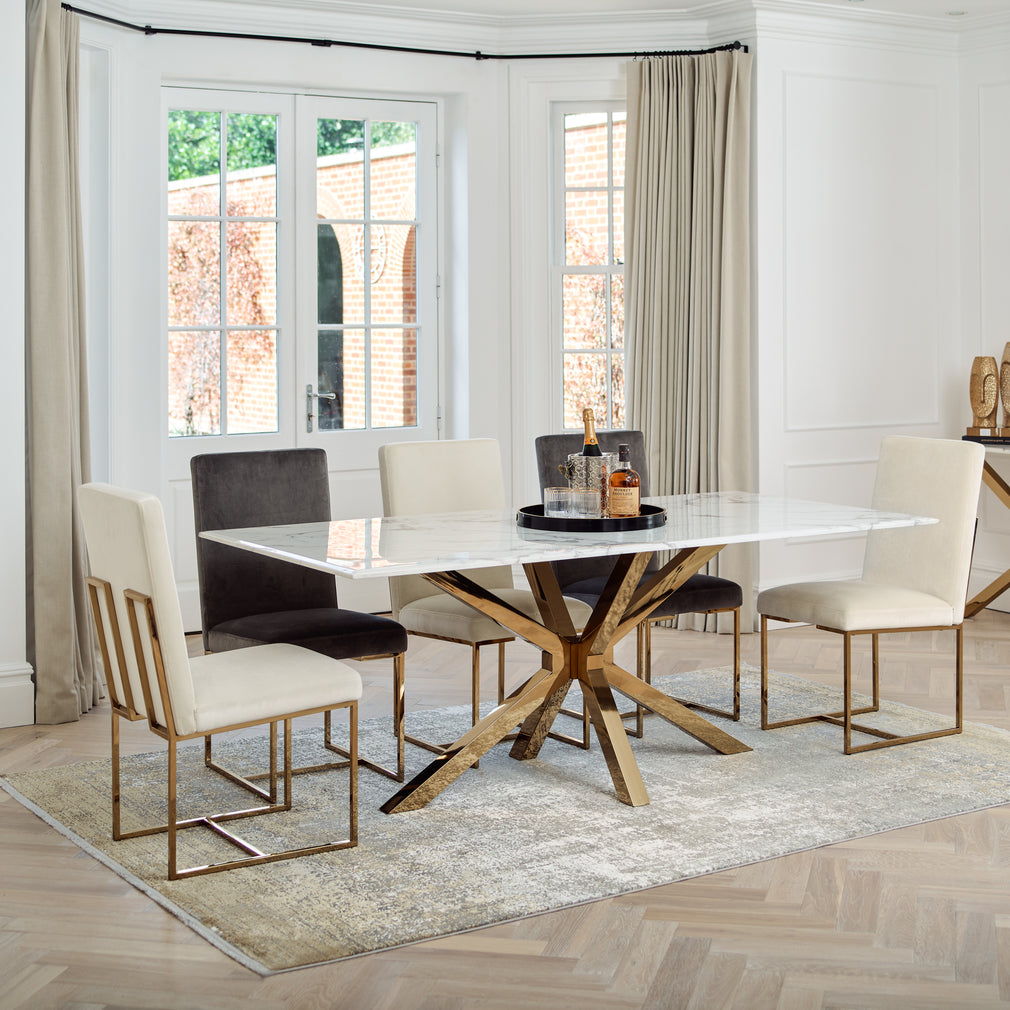 Lamp Table With White Marble Top (Assembly Required)