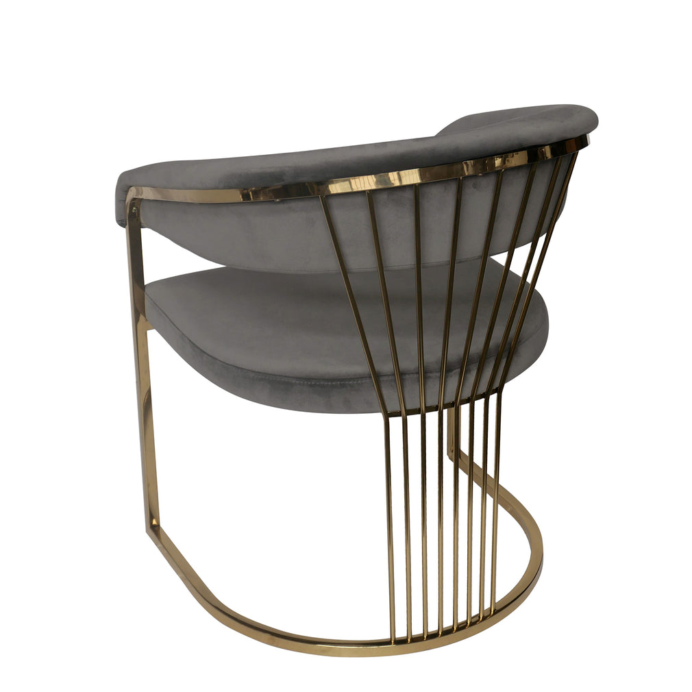 Cairo - Dining Chair In Grey Velvet