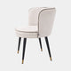 Swivel Dining Chair - Lyssa Off White/Greige Velvet Piping