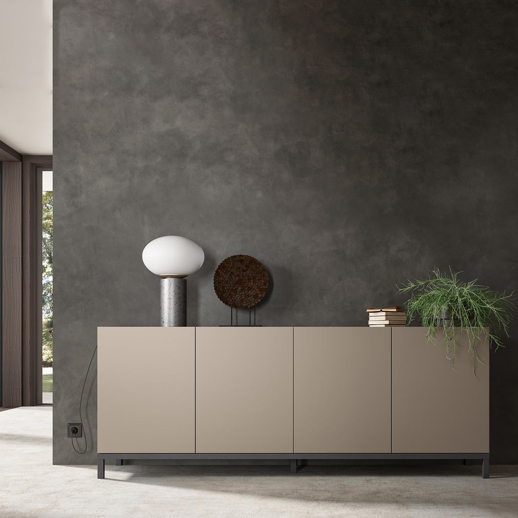 4 Door Buffet Sideboard In Taupe