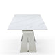 160cm Ext Dining Table (Opens to 240cm) Matt White Ceramic Top