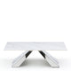 Coffee Table Matt White Ceramic Top  (Assembly Required)