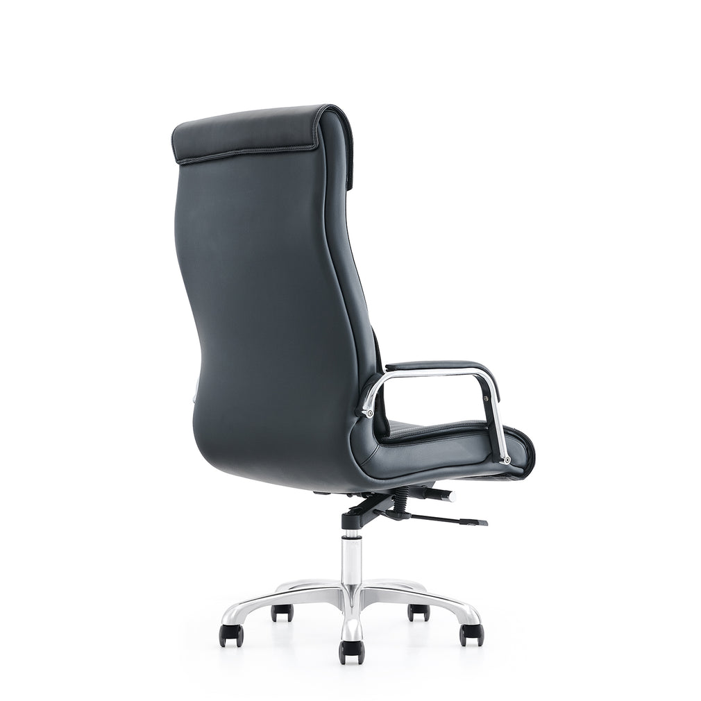 High Back Gas Lift Office Chair In Black PU (Assembly Required)