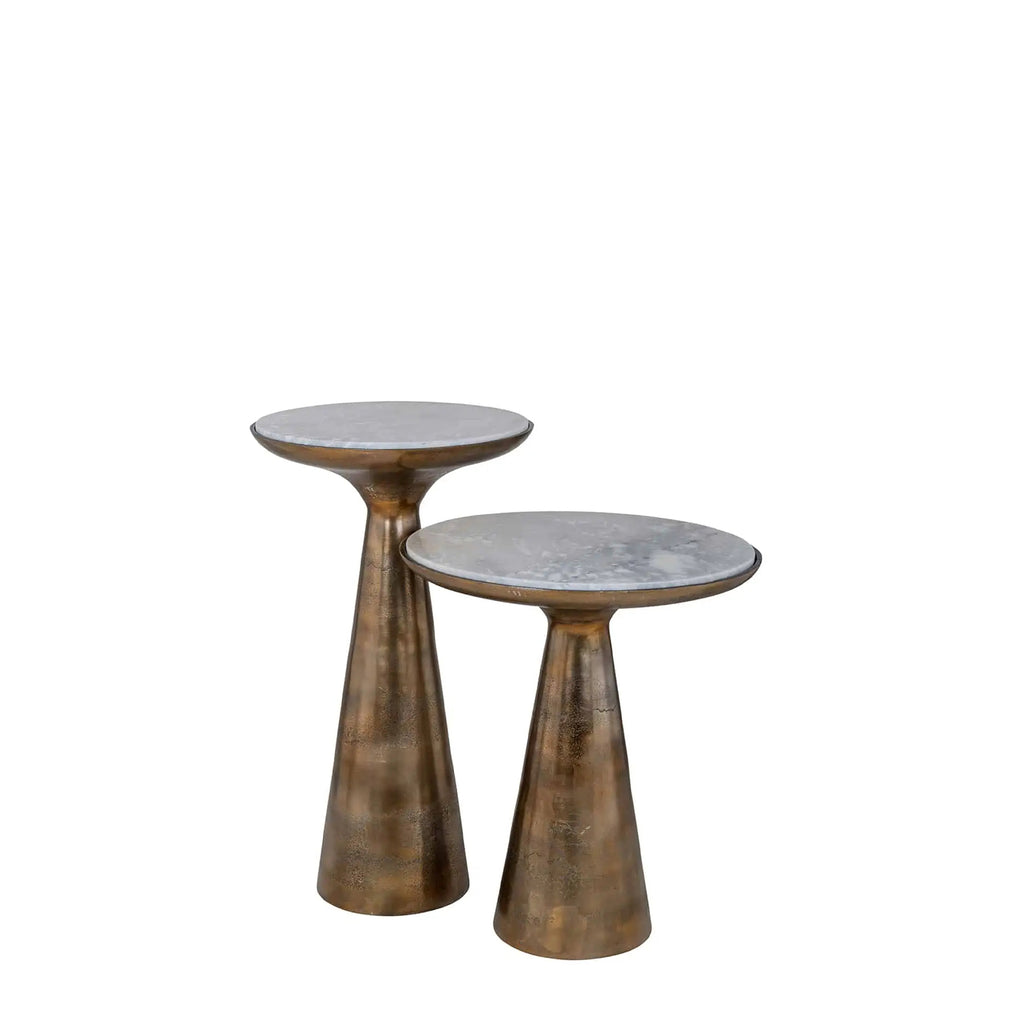 Anderson - 38Øcm High Side Table In Brushed Gold