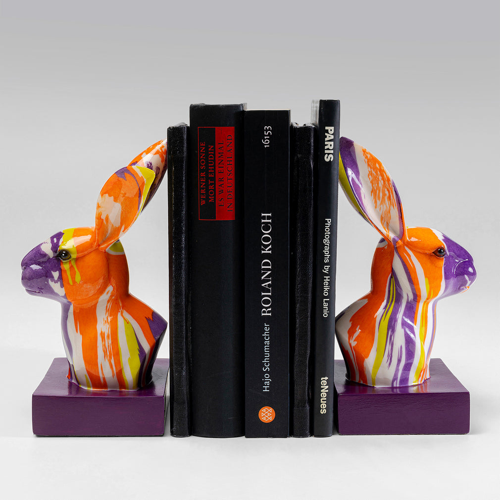 Rabbit Bookends - Multi Colour