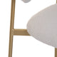 Bar Stool In White Fabric With Gold Legs