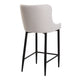 Bar Stool In White Fabric