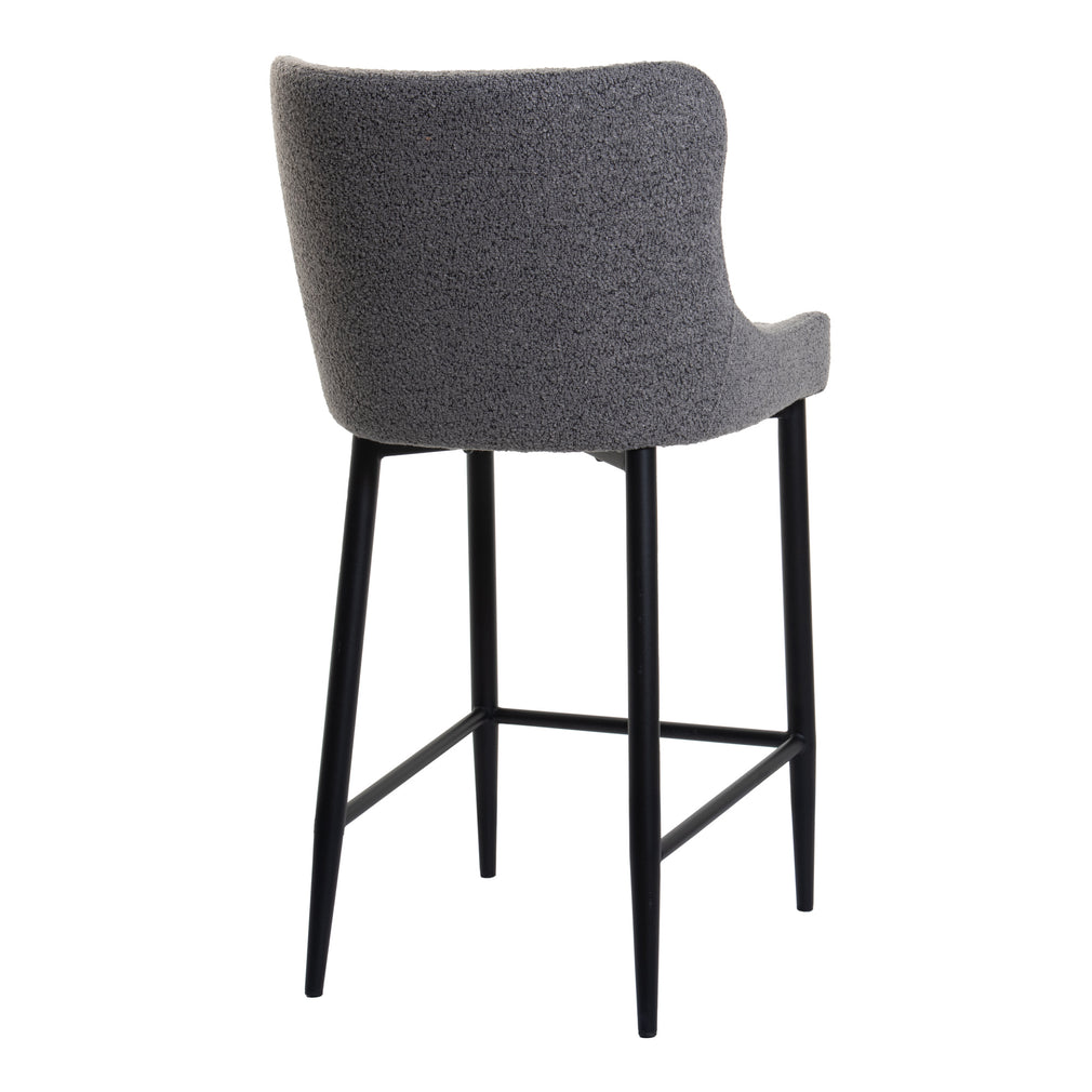 Bar Stool In Light Grey Fabric