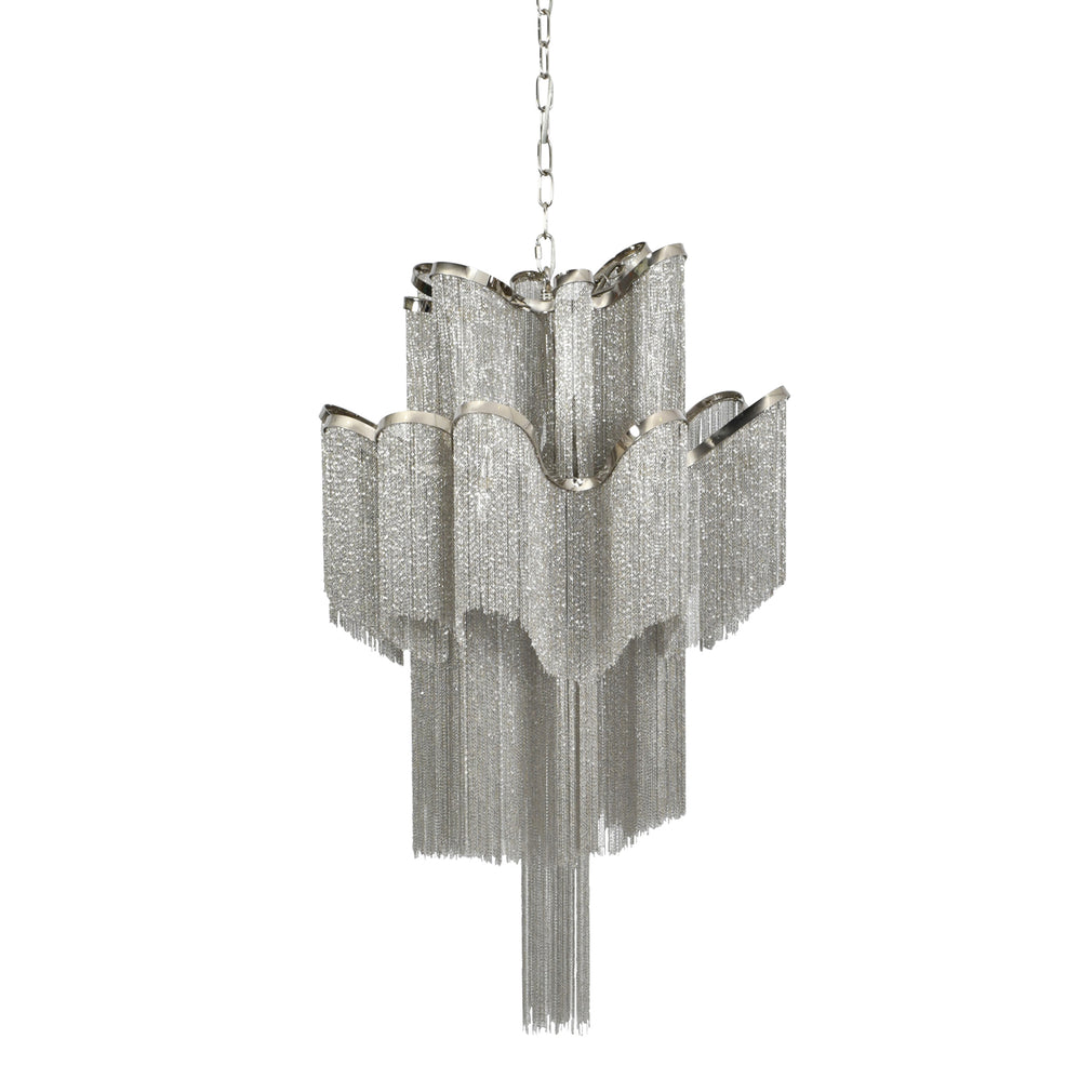 Roxy Chain 12 Light Chandelier Silver