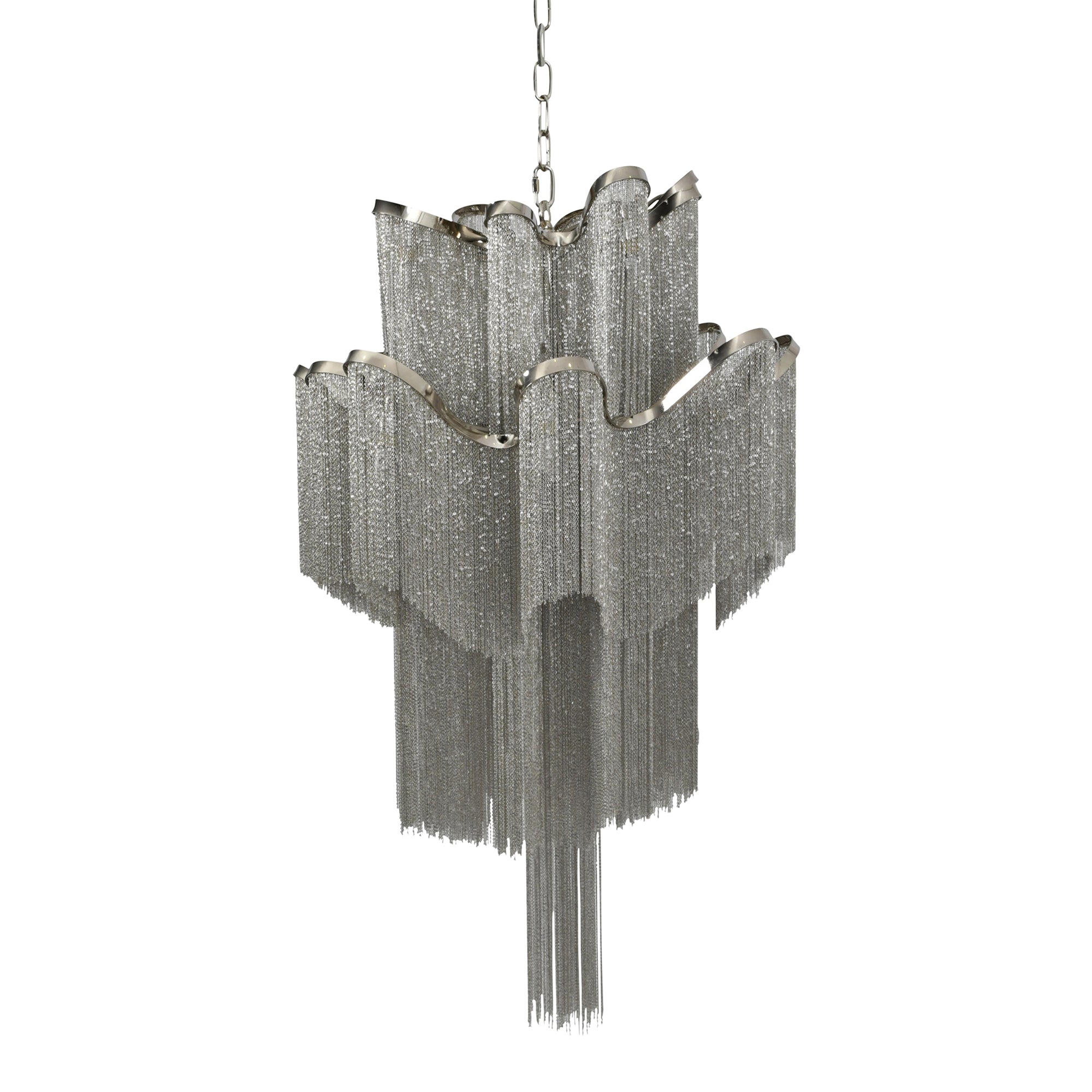 Roxy Chain 12 Light Chandelier Silver