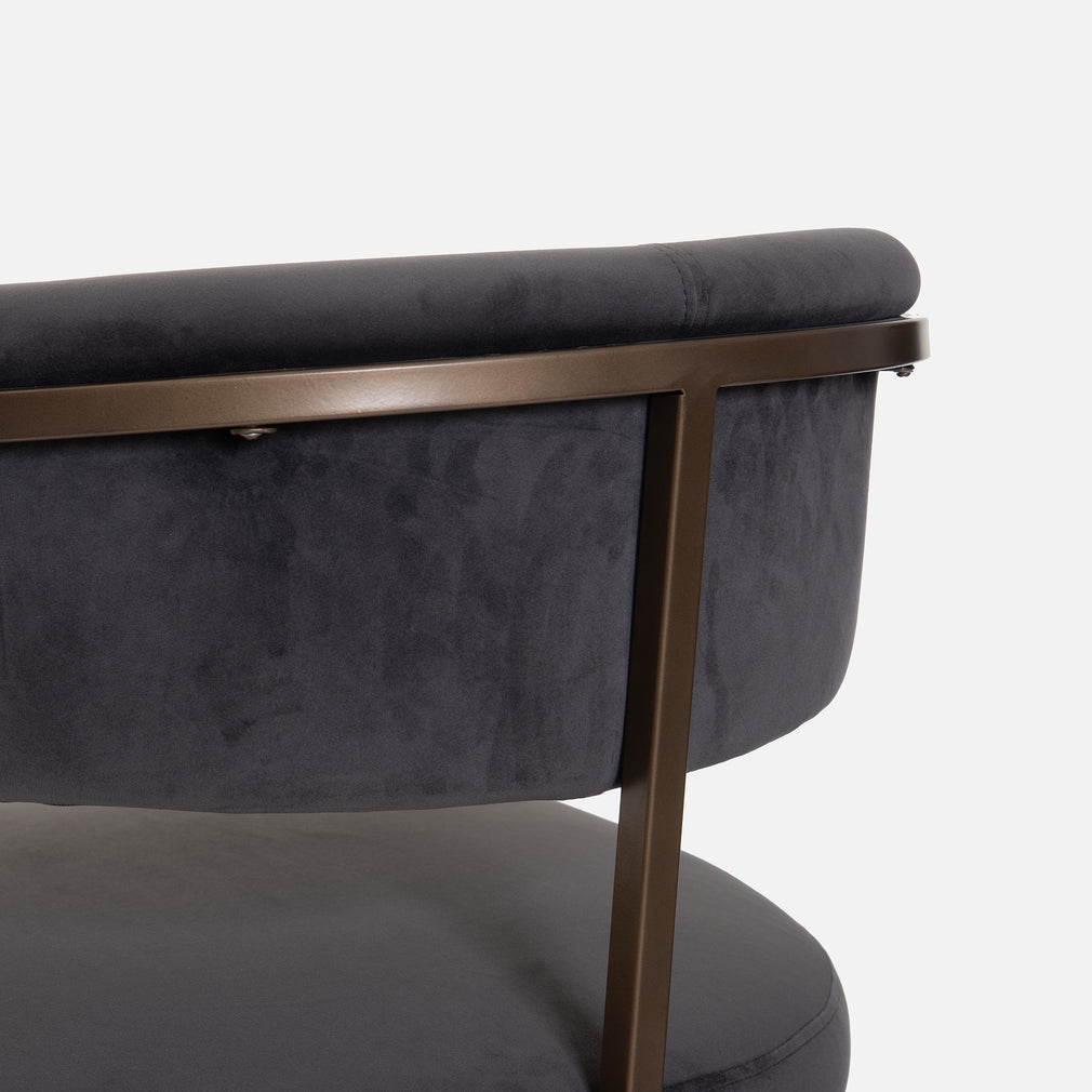 Pegasus - Dining Chair In Grey Velvet