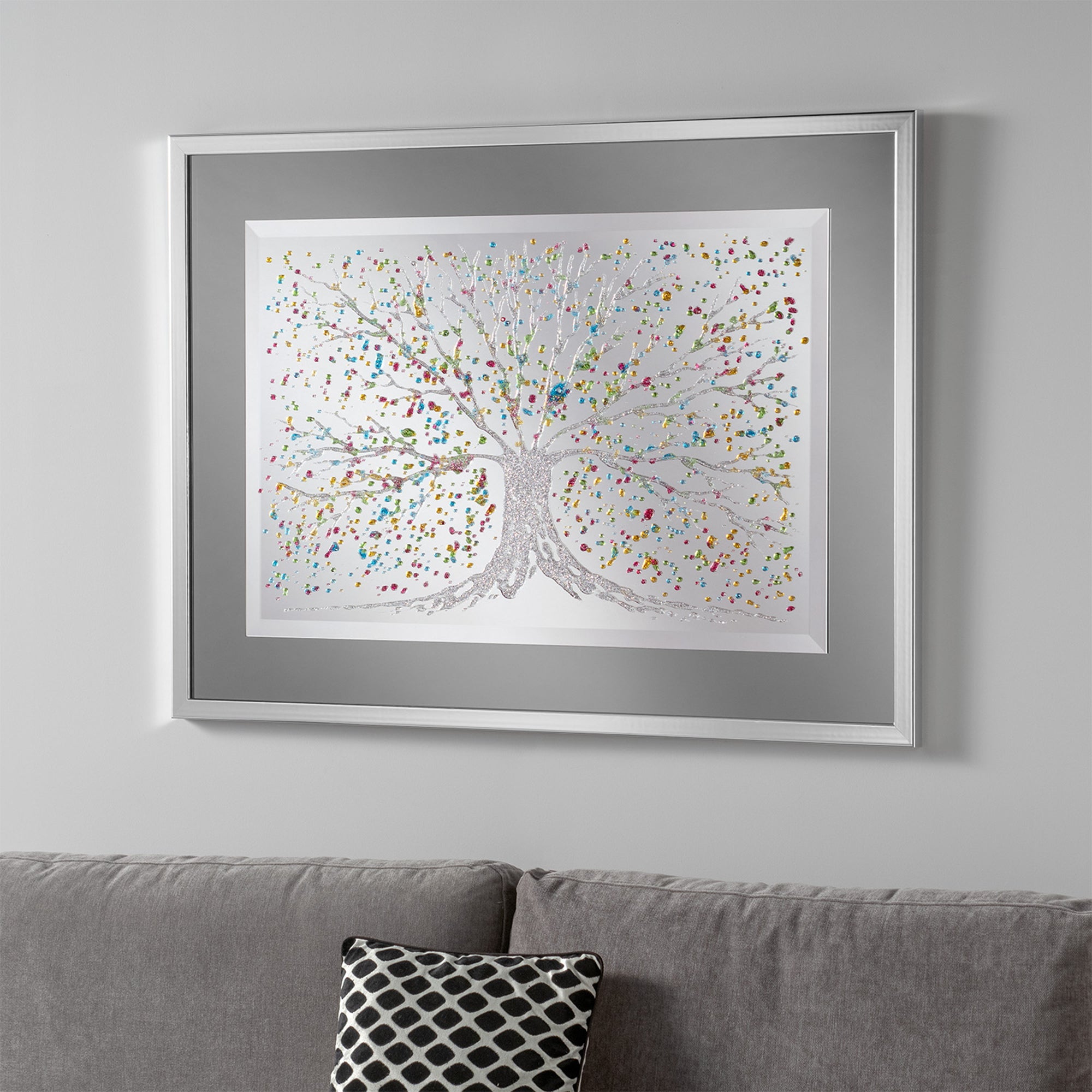 Rainbow Tree Mirror Art 112x81cm (WG)