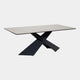 120cm Coffee Table With Salt White Ceramic Top