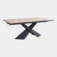 200cm Extending Dining Table With Salt White Ceramic Top