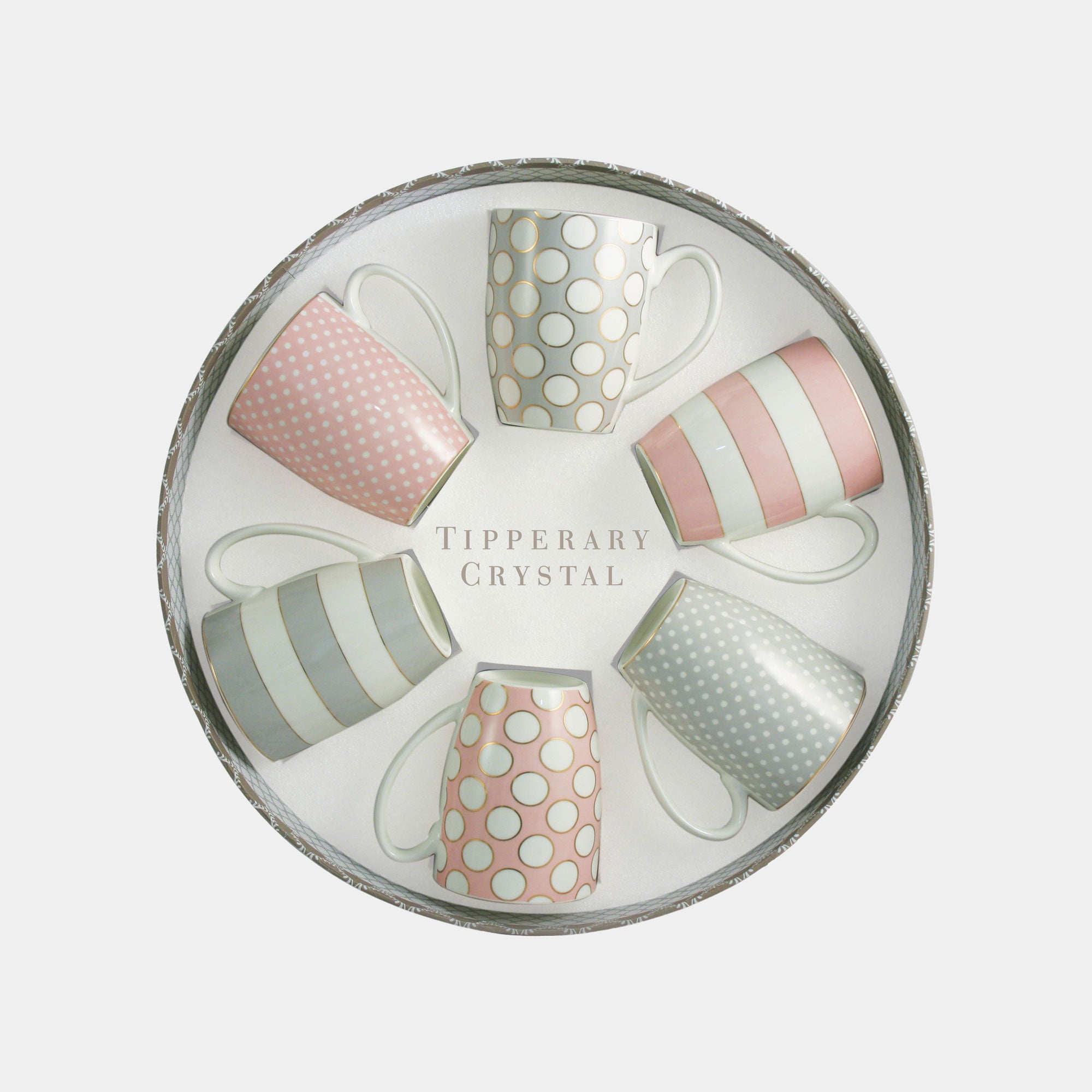 Spots & Stripes Party Mugs Set of 6 (BA)