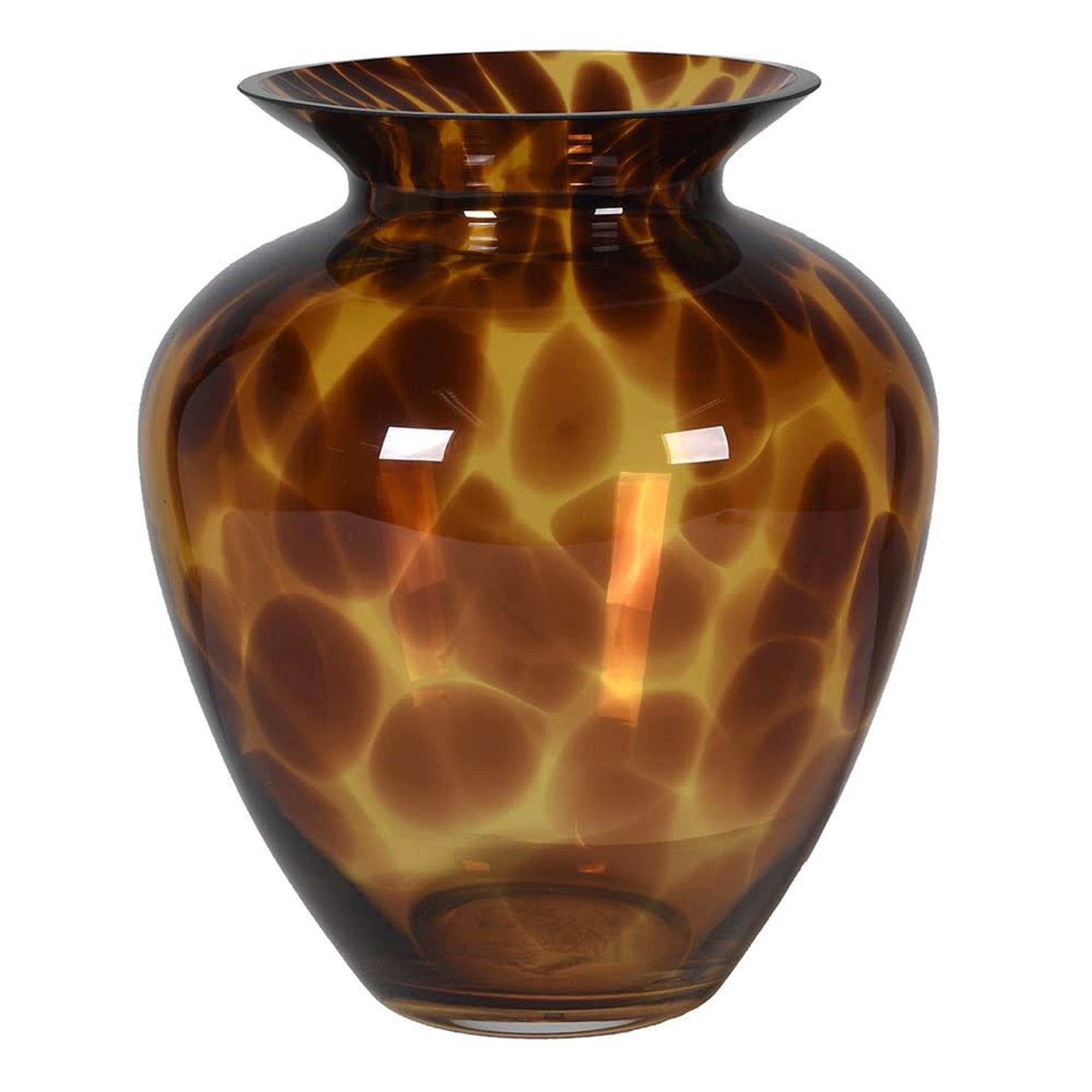 Leopard Print Glass Vase