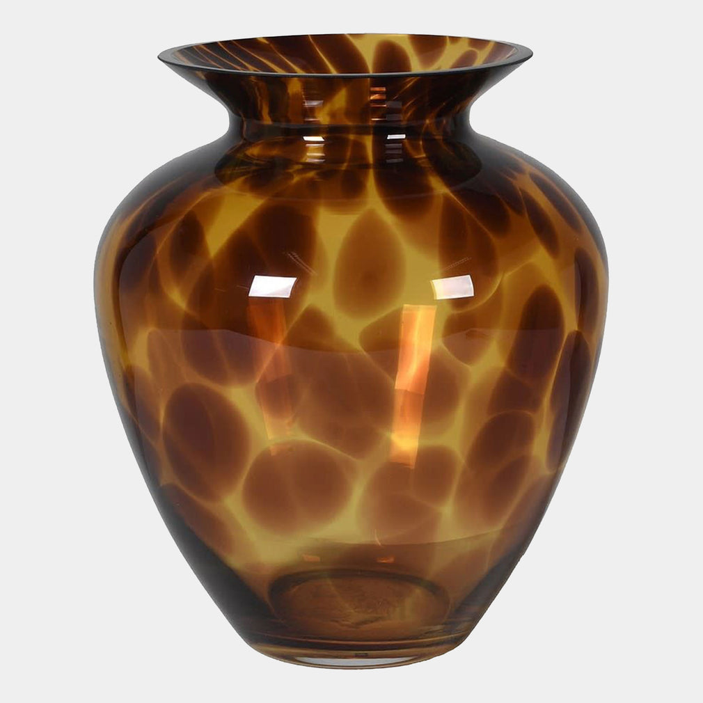 Leopard Print Glass Vase (BO)