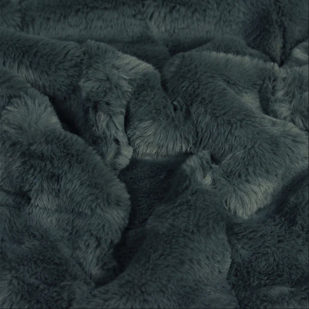 Paoletti Empress - Faux Fur Throw Charcoal