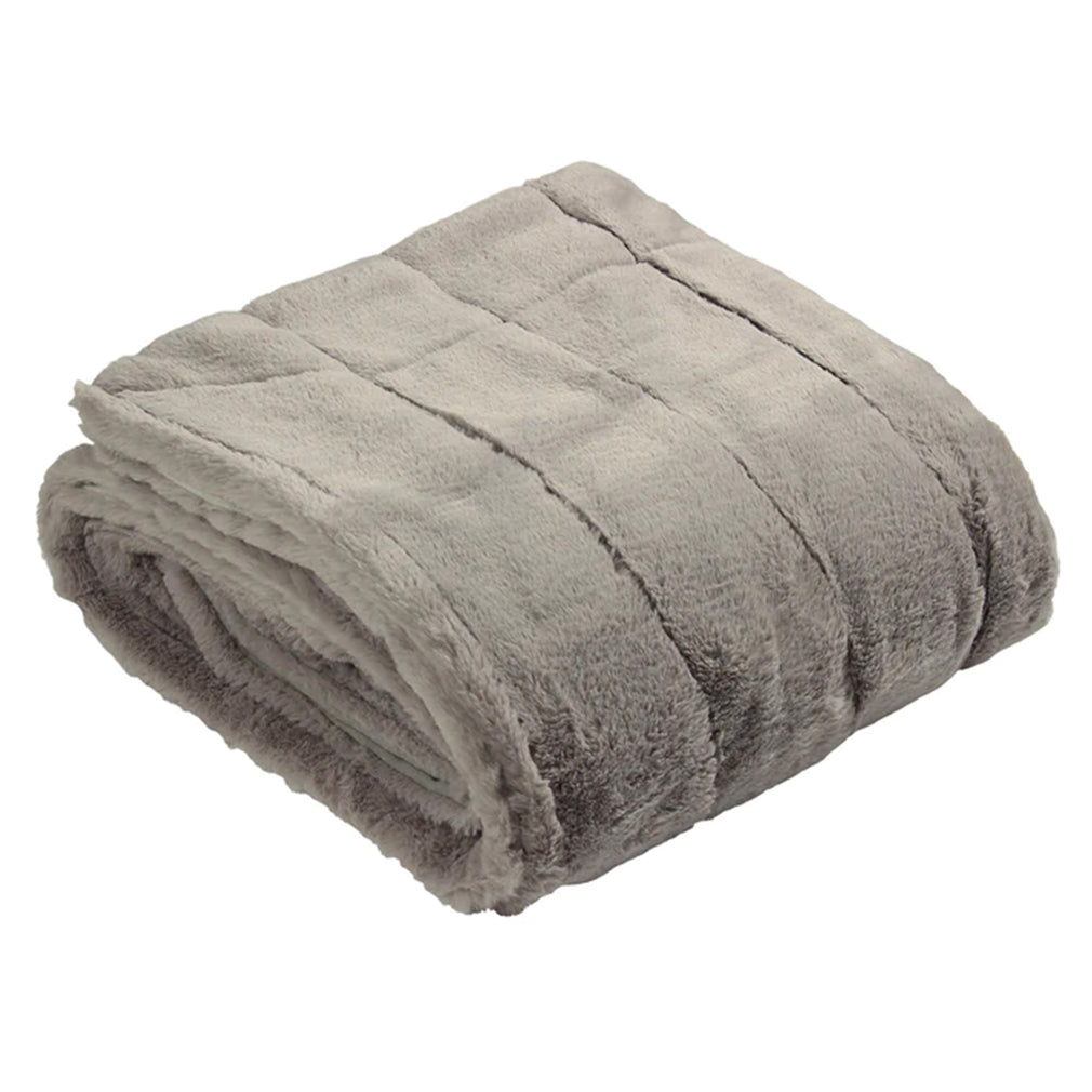 Paoletti Empress - Faux Fur Throw Silver