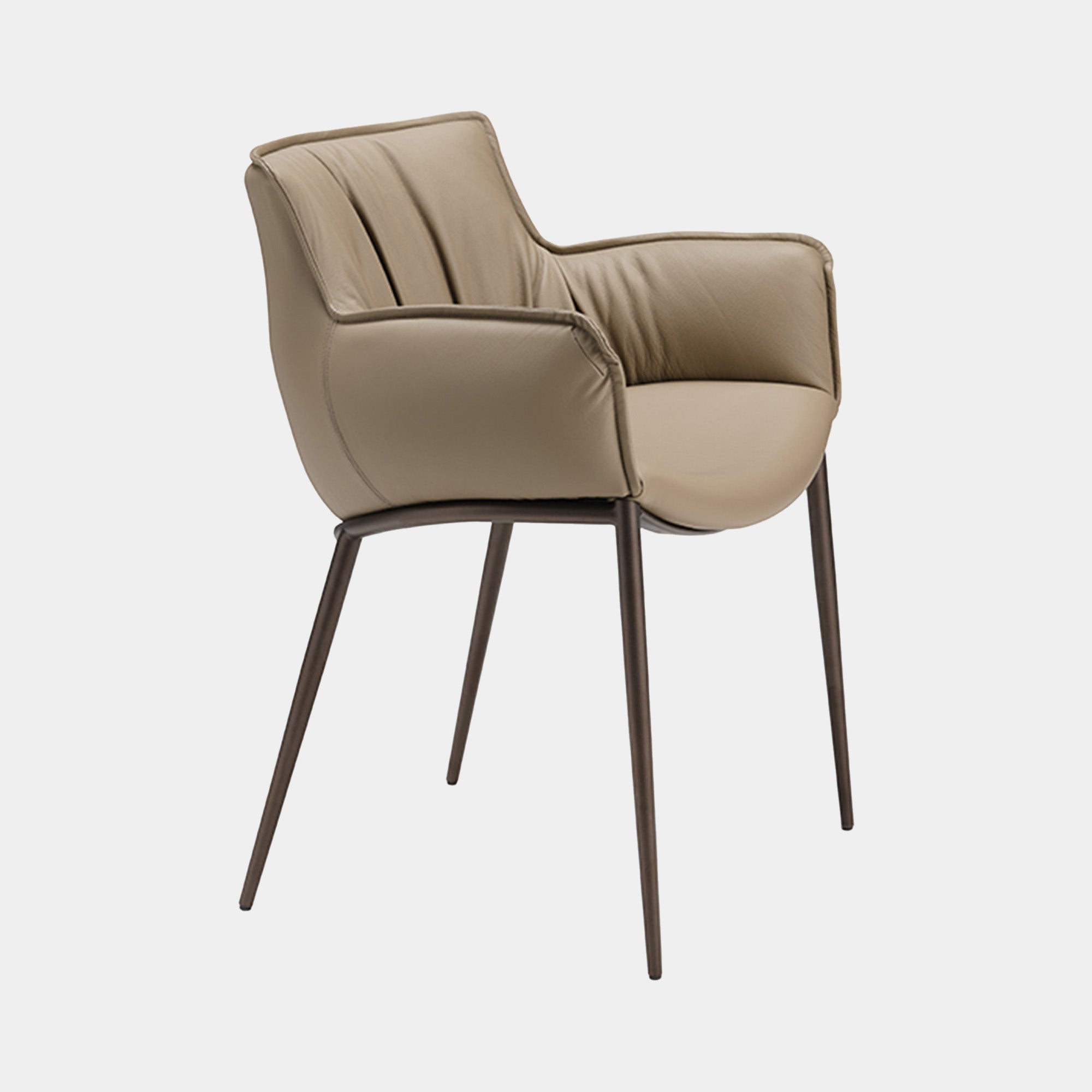 Chair In Soft Leather & GFM18 Bronze Frame