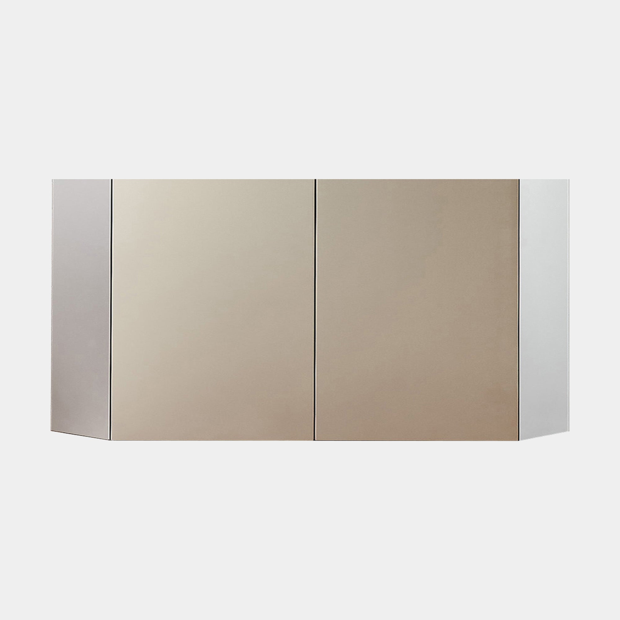 137cm 2 Door Sideboard With Mirrored Bronze Glass Top & M11 Titanium Carcase-75cm high
