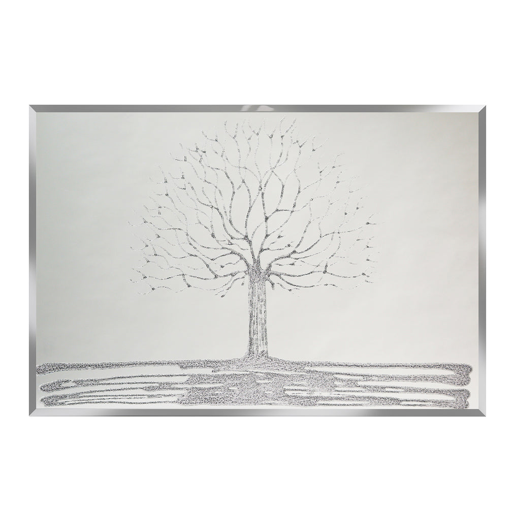 Silver Glitter Tree 102x77cm (WG)