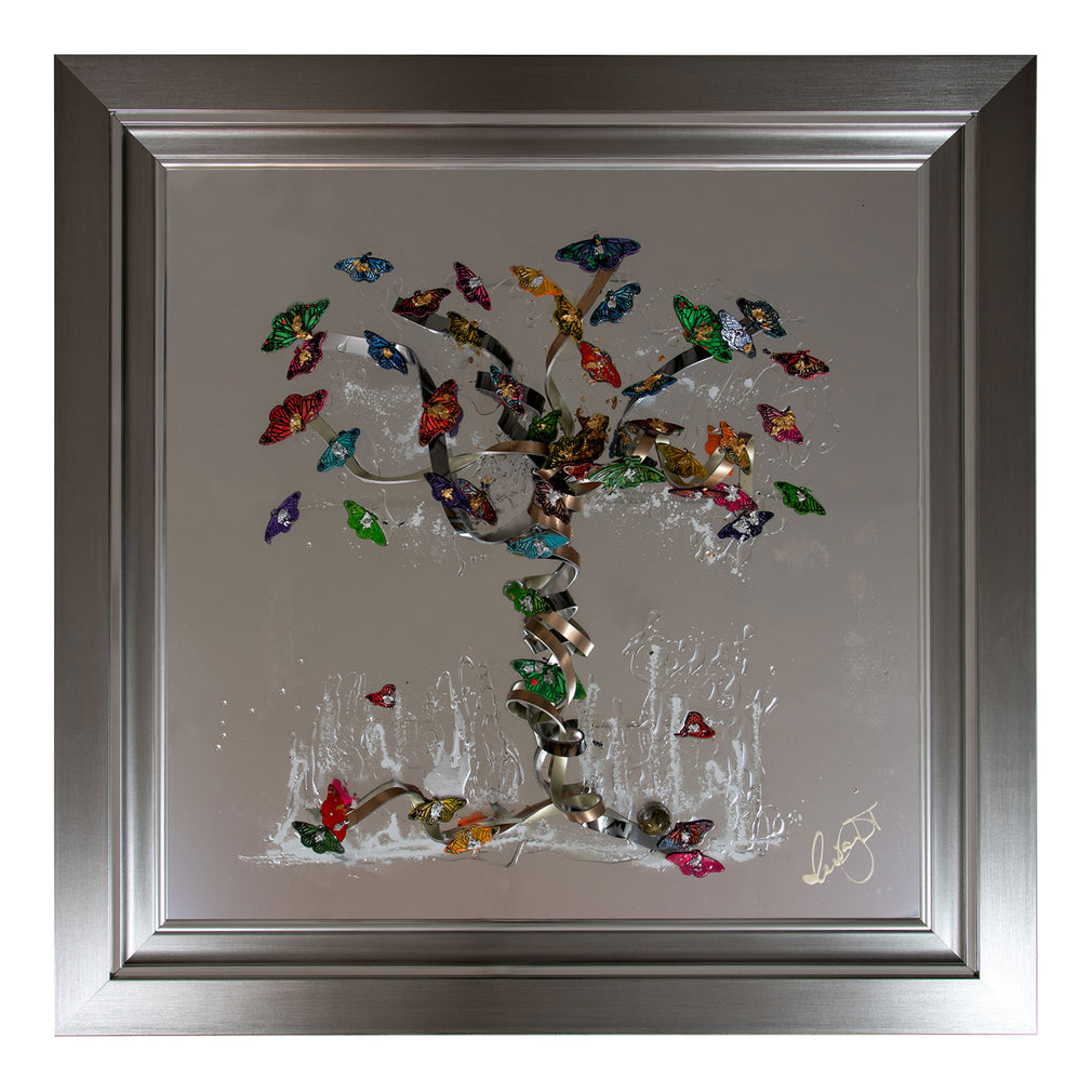 Butterfly Tree - Large Liquid Art by Clare Wright