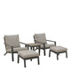 Buenavista - 2 x Reclining Chairs With Footstools And High Coffee Table In Eco Fawn