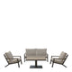 2 Seat Sofa Set With 2 Sofa Chairs & Tree Free Coffee Table In Eco Fawn