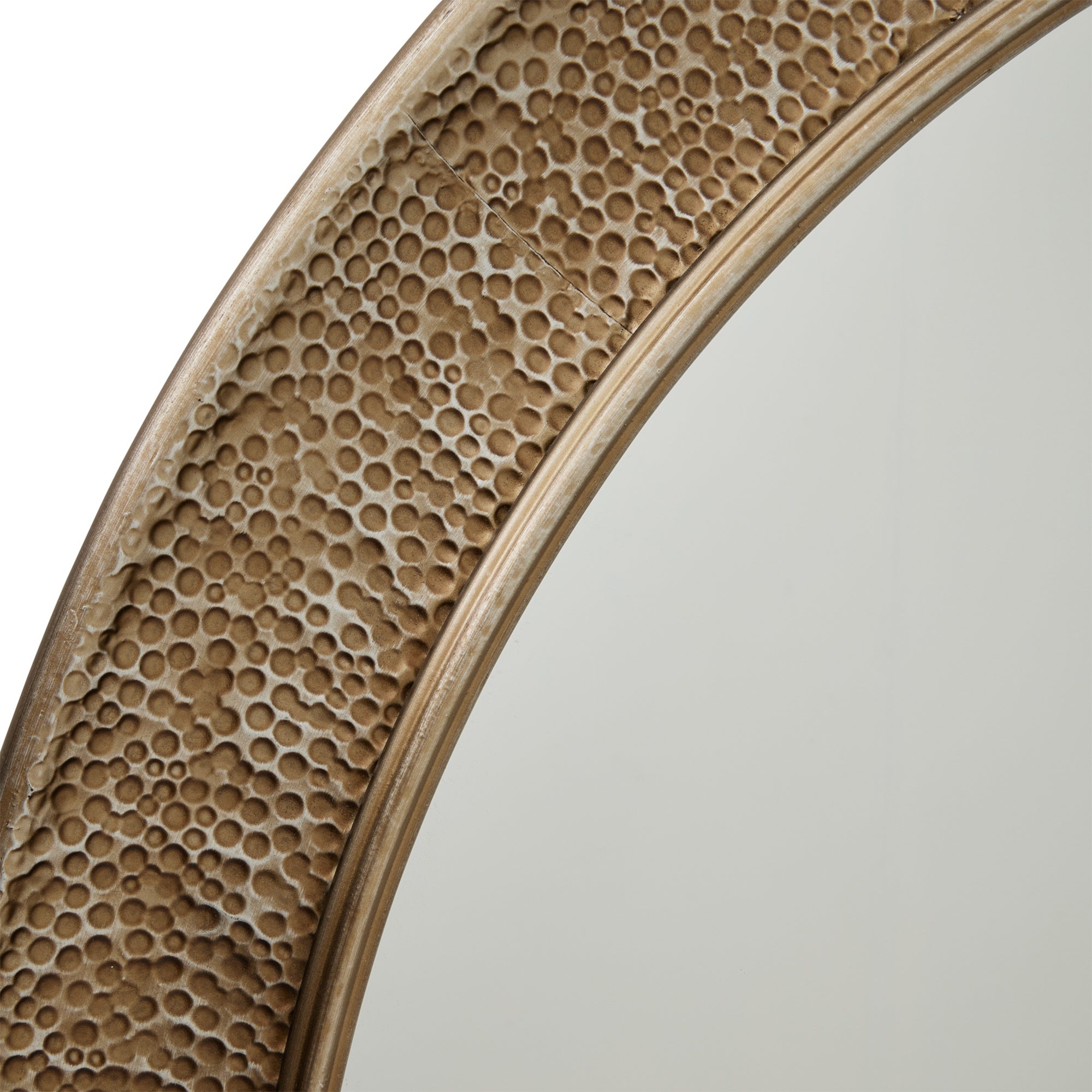 Hammered Brass Wall Mirror