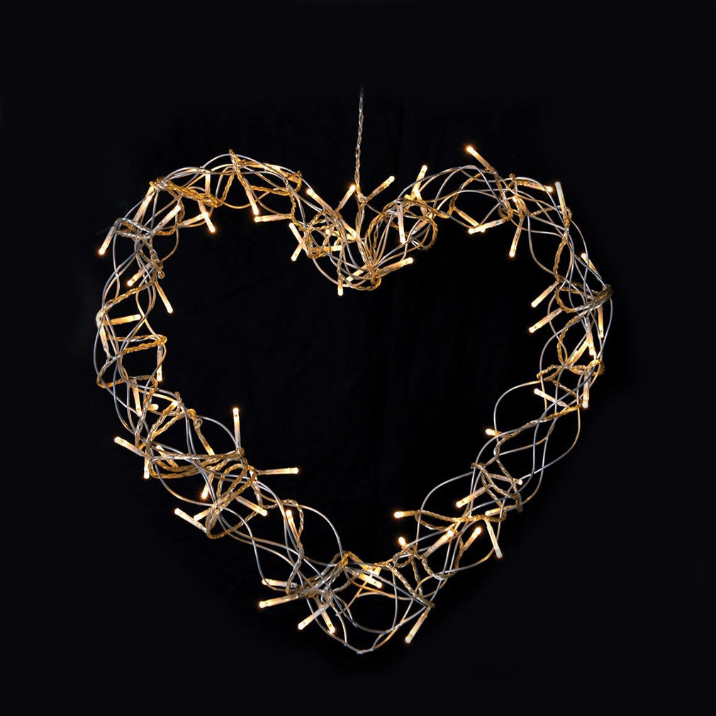 Amore - Heart Wreath With LED Lights