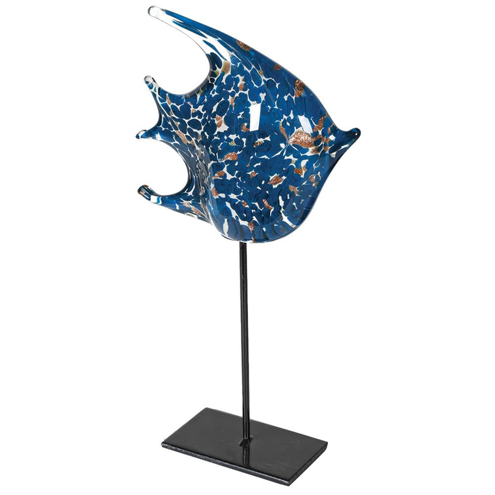 Evangeline - Blue Glass Fish On Stand