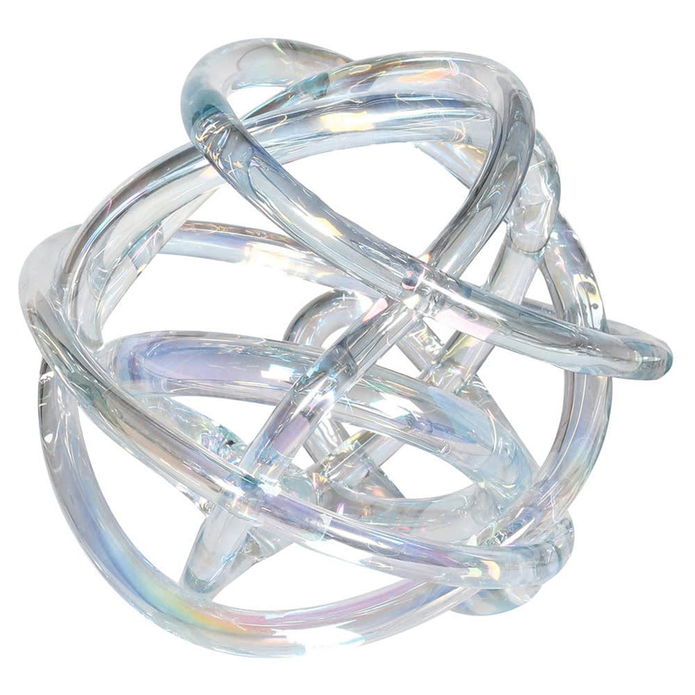 Glass Knot - Clear/Lustre Sculpture