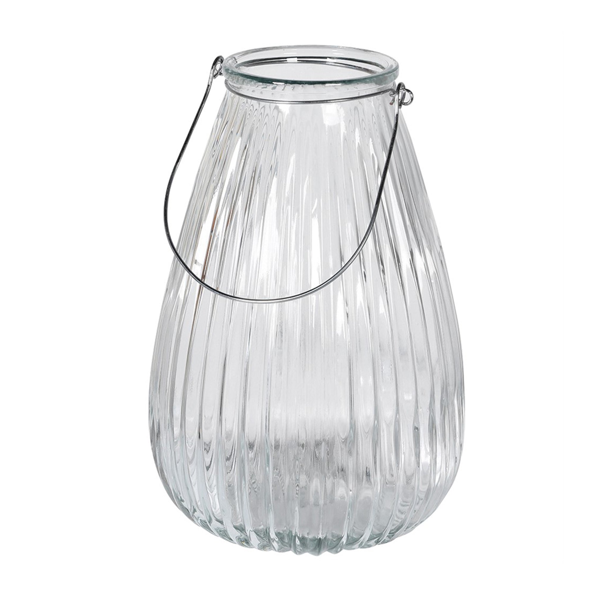 Lucille - Clear Ribbed Lantern