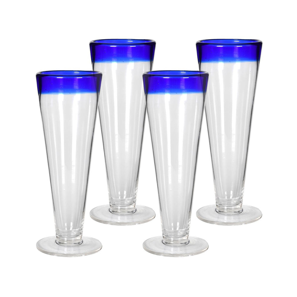 Parlour - Set of 4 Blue Sundae Glasses