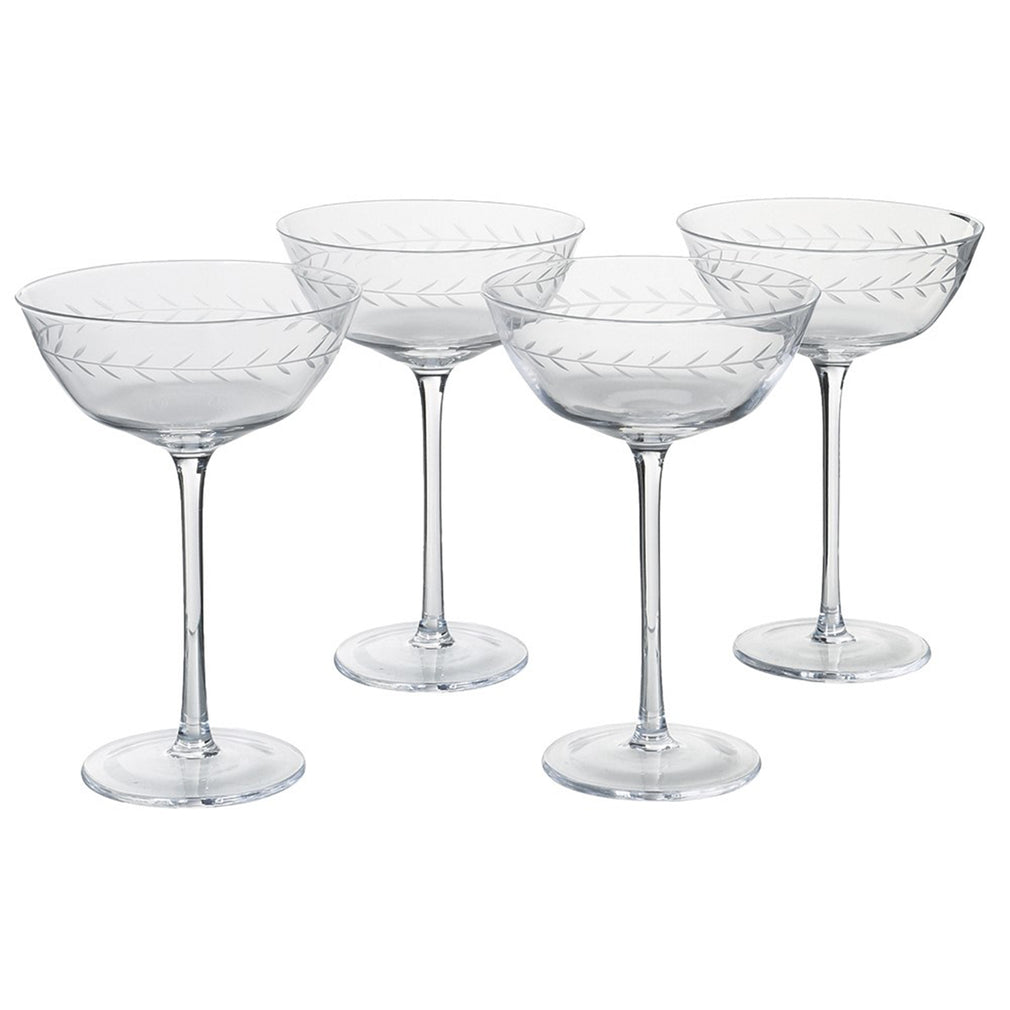Garland - Set of 4 Champagne Saucers