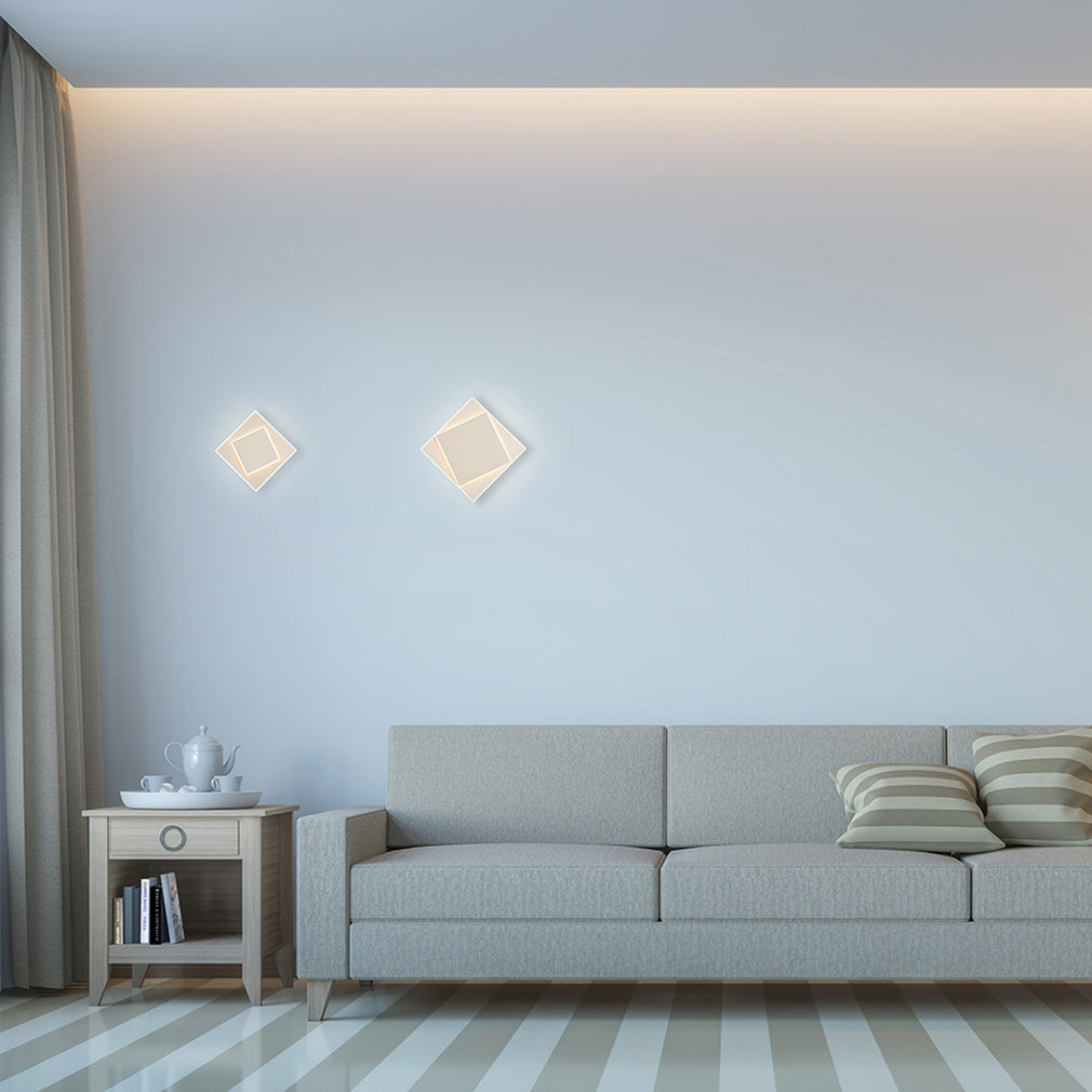 Dalla White Square Wall Light