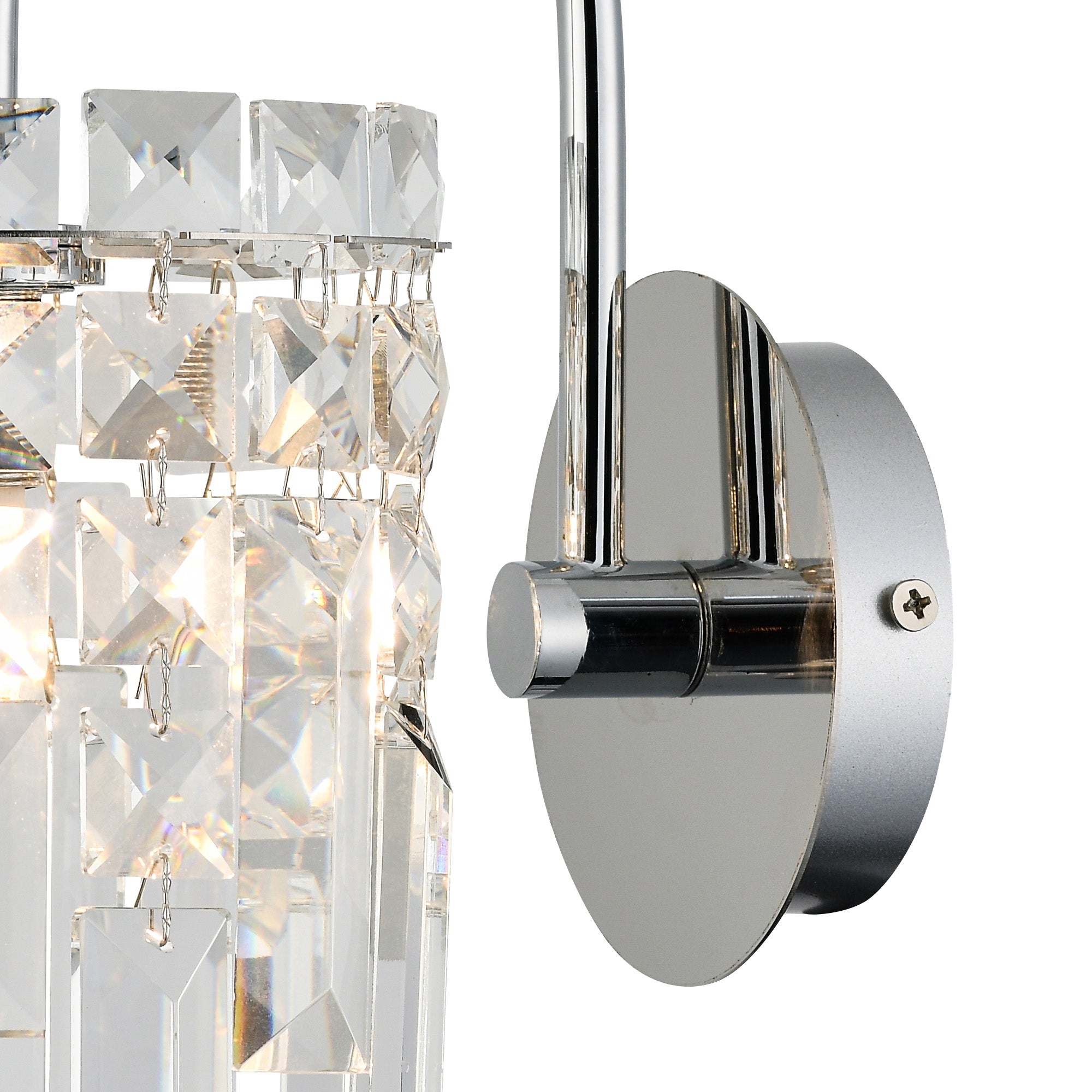 Andrina Silver Crystal Wall Light