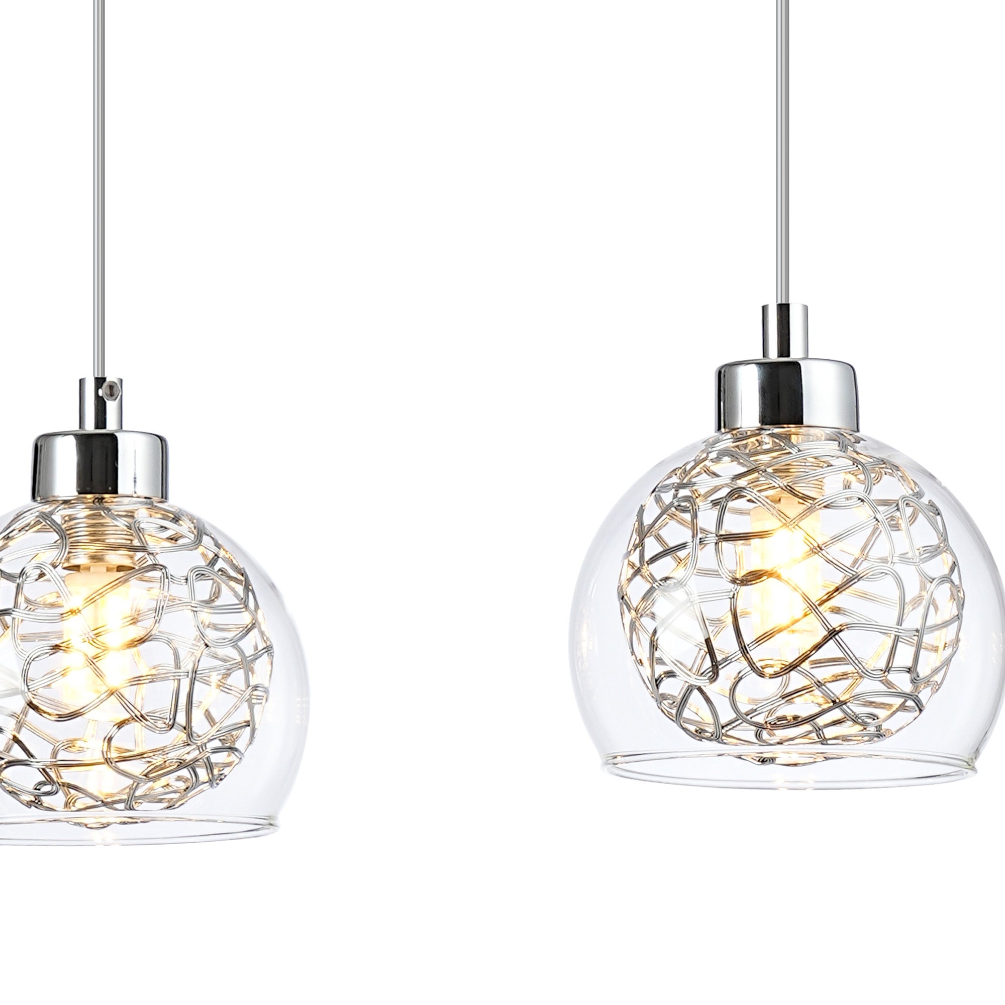 Cirrus Bar 3 Light Pendant Silver