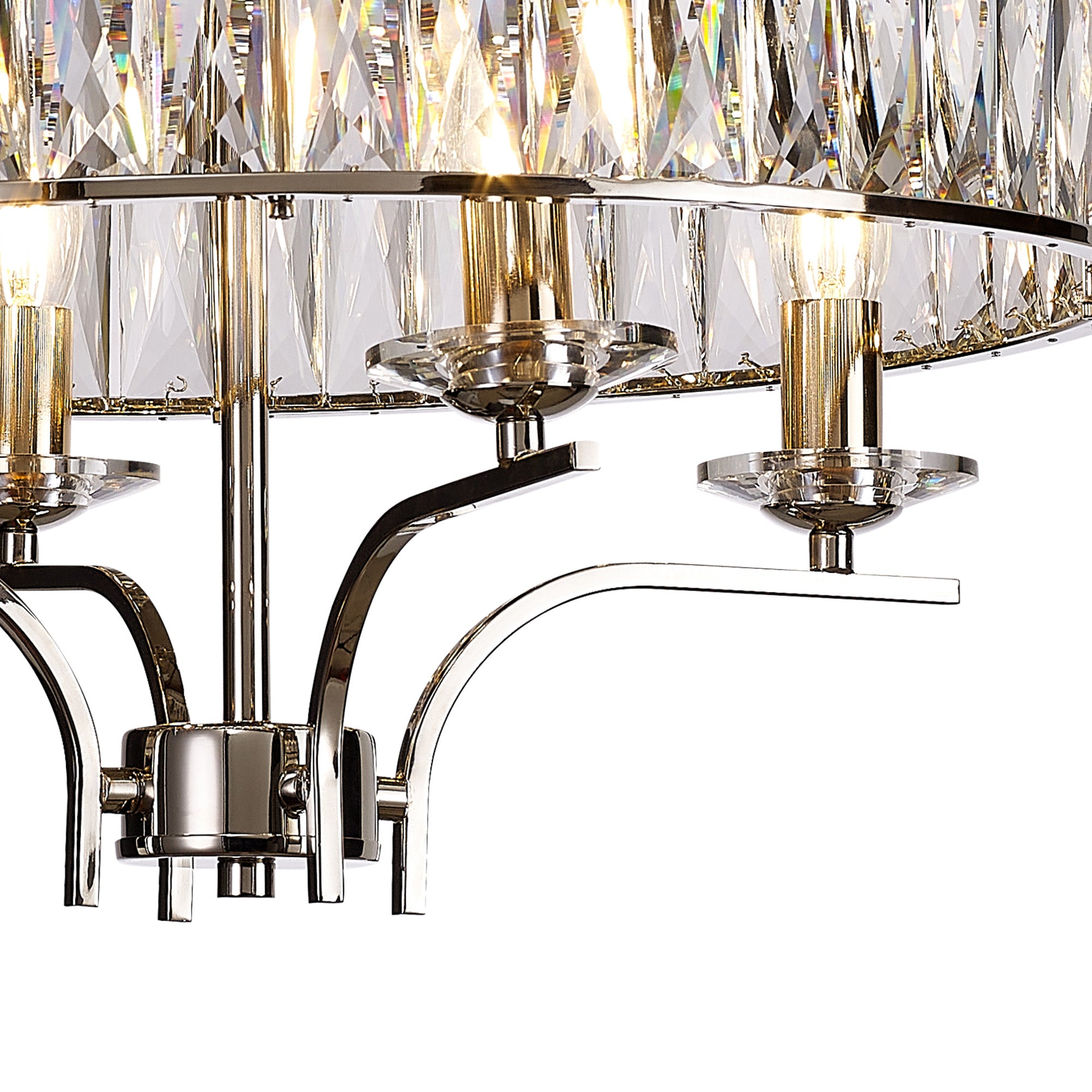 Vivienne Silver Crystal Flush 4 Light